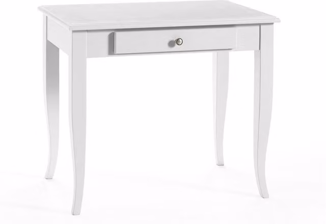 Scrivania in legno con 1 cassetto Mobili 2G colore bianco L: 90 cm, P: 57 cm, H: 76 cm – 1