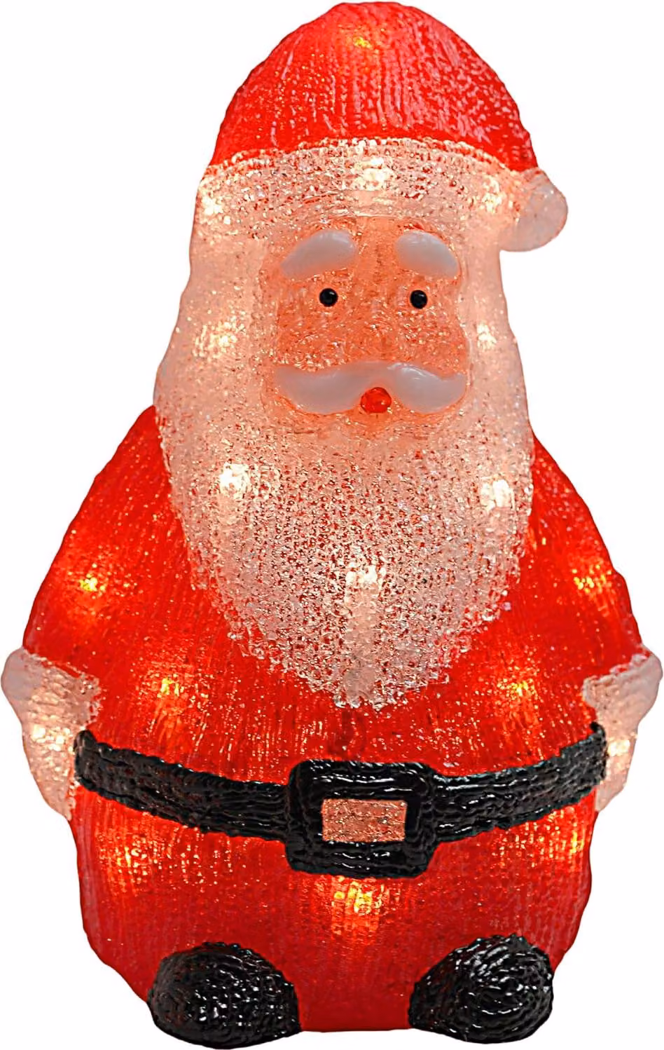 Lampada LED Babbo Natale decorazione acrilica grande 21,5 x 16 cm