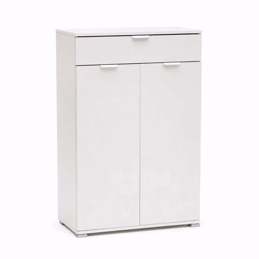 Mobile Bagno e Cucina THE WHITE STONE Bianco con Ante e Cassetto, L: 75 cm, H: 105 cm, P: 38 cm – 2