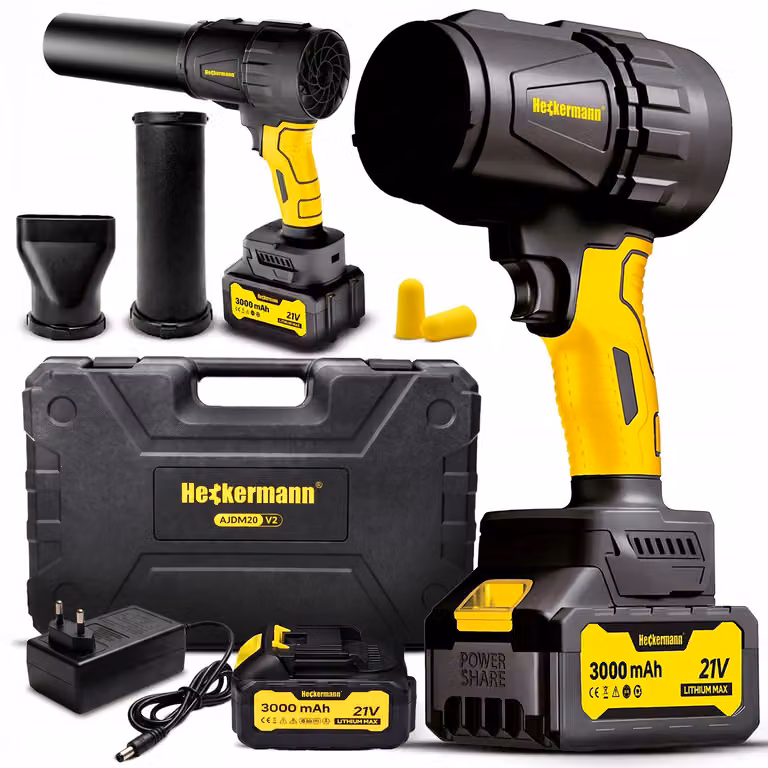 Ventilatore a batteria compatto Heckermann Basic AJDM20v2 per la raccolta delle foglie