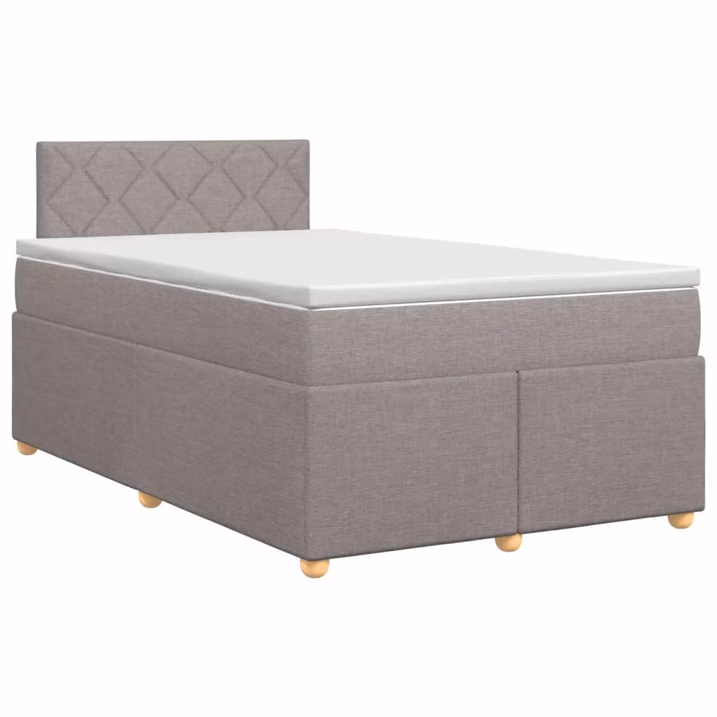 Letto box spring con materasso ibrido vidaXL color tortora L/P: 120 x 200 cm – 2
