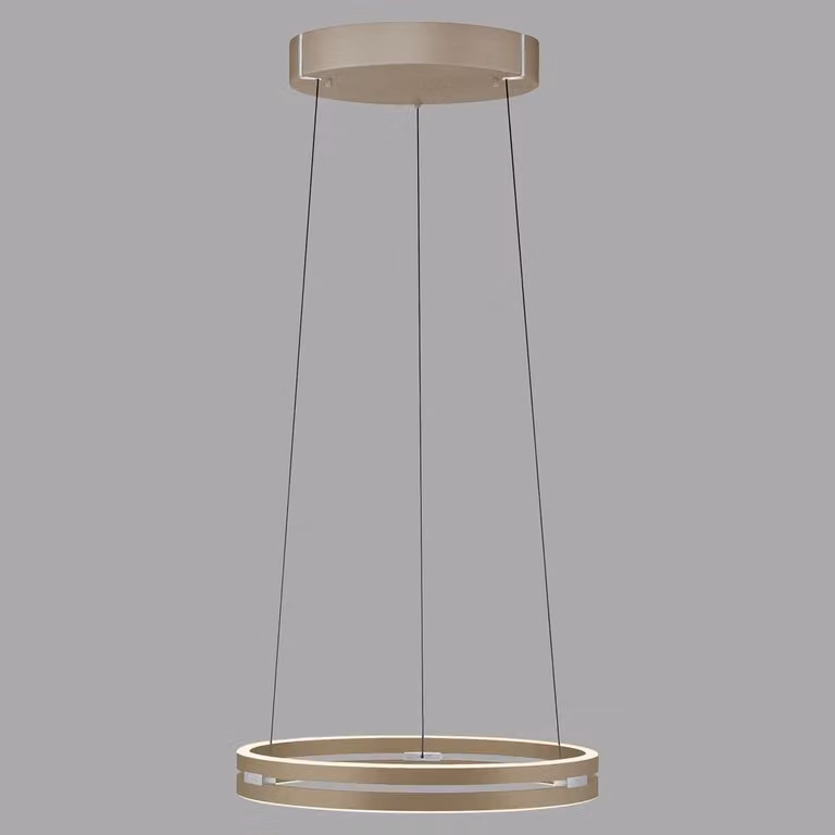 PAUL NEUHAUS PURE E-Loop, lampada a sospensione a LED, bronzo, 2200–5000 K