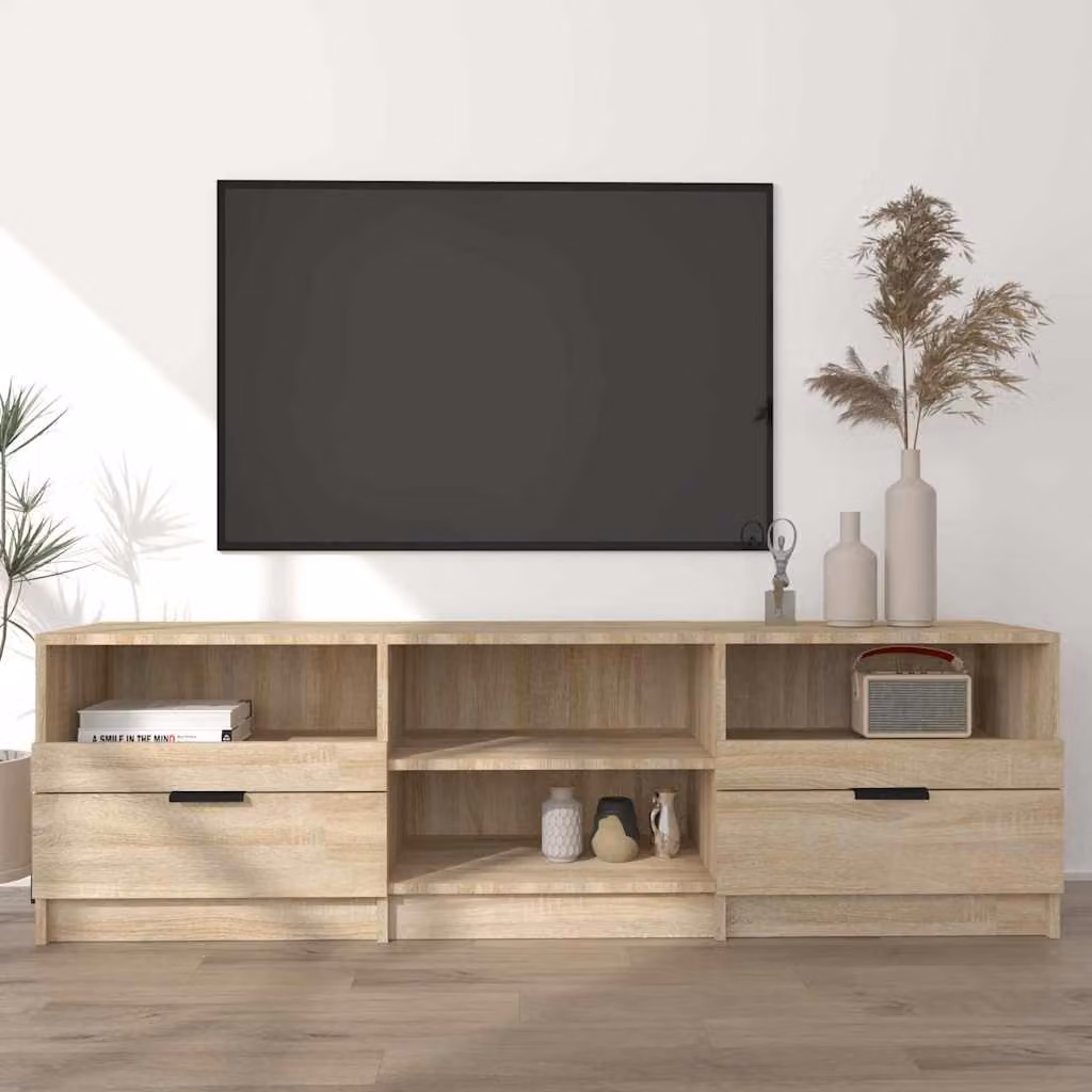 Mobile per TV moderno vidaXL in legno Rovere Sonoma marrone L: 150 cm, P: 33,5 cm, H: 45 cm