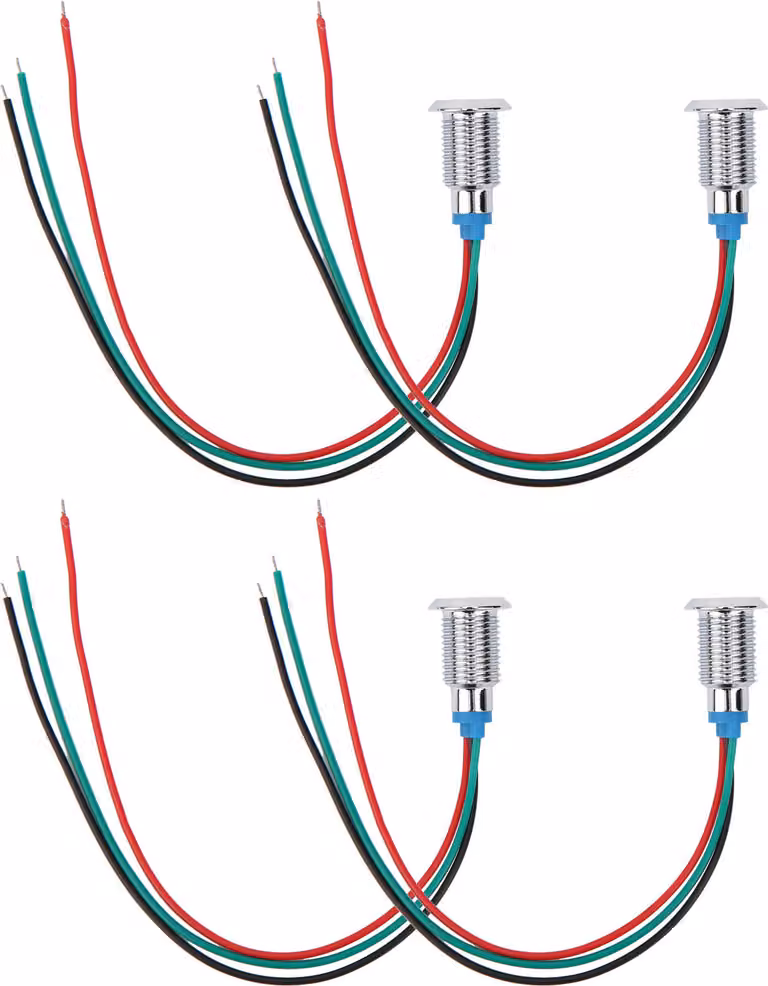 LED rotondi precablati, LED a doppio colore, mini LED rotondi, LED rotondi impermeabili, indicatore LED, LED