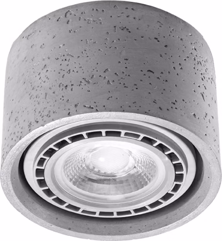 Diegix Lampada da soffitto in cemento GU10 ES111, grigio, IP20