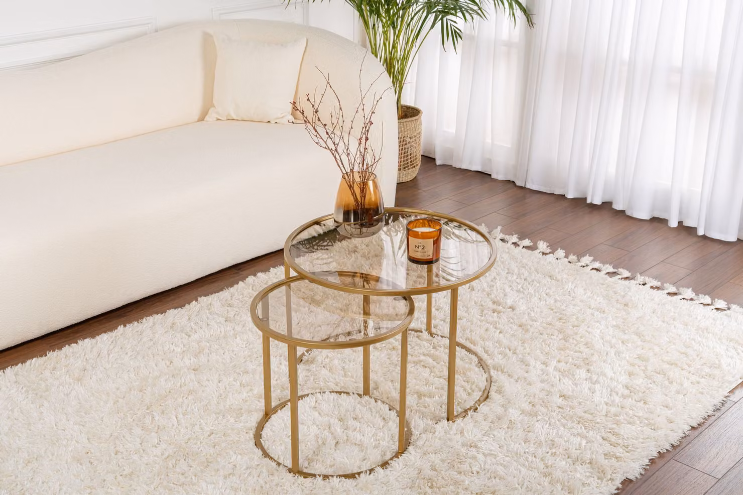 Skye Decor, Aurum - 60, 42 - Oro, Bronzo, Set tavolino, Oro, 100% metallo, 60 x 60 x 43 cm