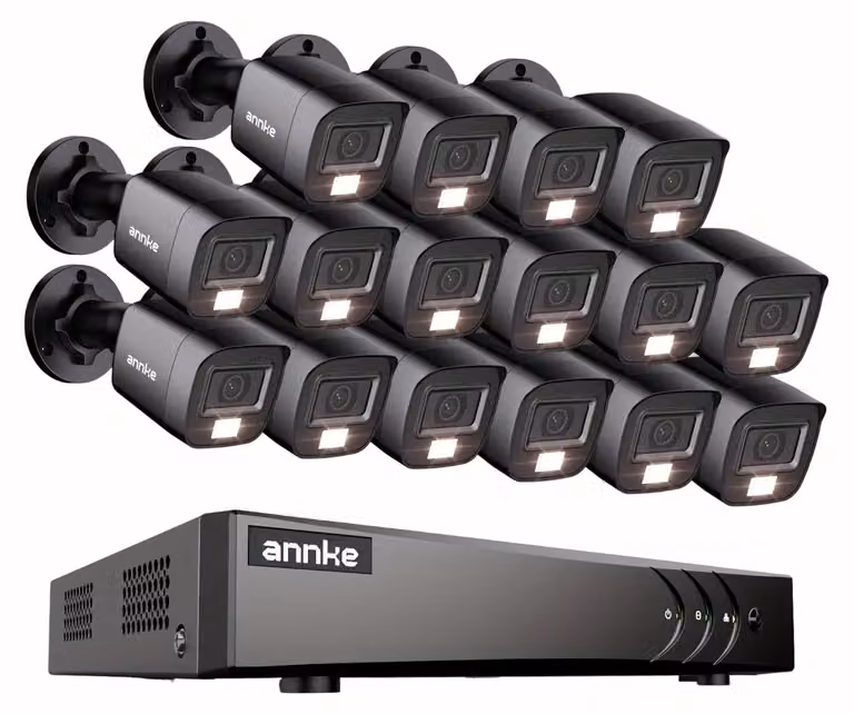 Kit di 4 telecamere di sicurezza 3K - Telecamera per esterni - Telecamera a cupola - Telecamera PoE - Telecamera di sorveglianza - Rilevamento tramite intelligenza artificiale