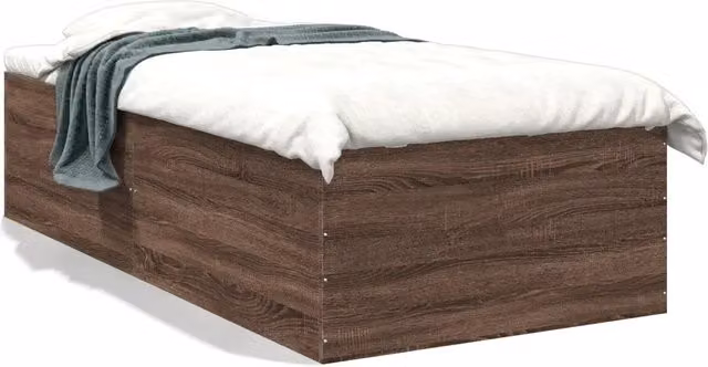 Letto singolo moderno in legno multistrato color rovere marrone opaco L/P/H: 75 x 190 cm