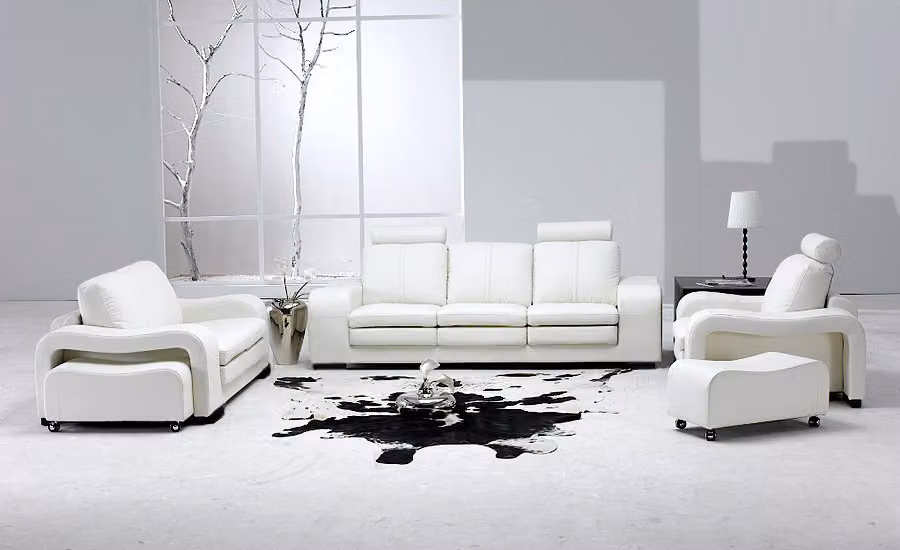 Ledersofa mit USB Wohnlandschaft Garnitur Design Modern 3+2+1 Sitzer Sofa A1112