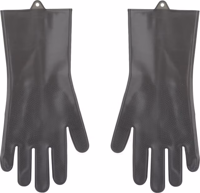 Guanti in silicone con setole KASANOVA colore grigio