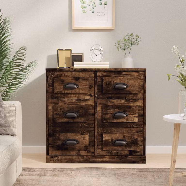 Credenza vidaXL in Legno Rovere Fumo, L 70 cm x P 35,5 cm x H 67,5 cm