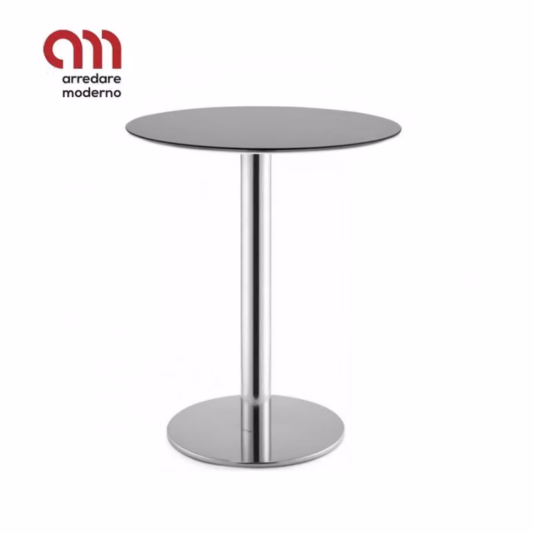 Tavolino Bar Tiffany Scab H.110 basamento e colonna tondo con piano stratificato compact