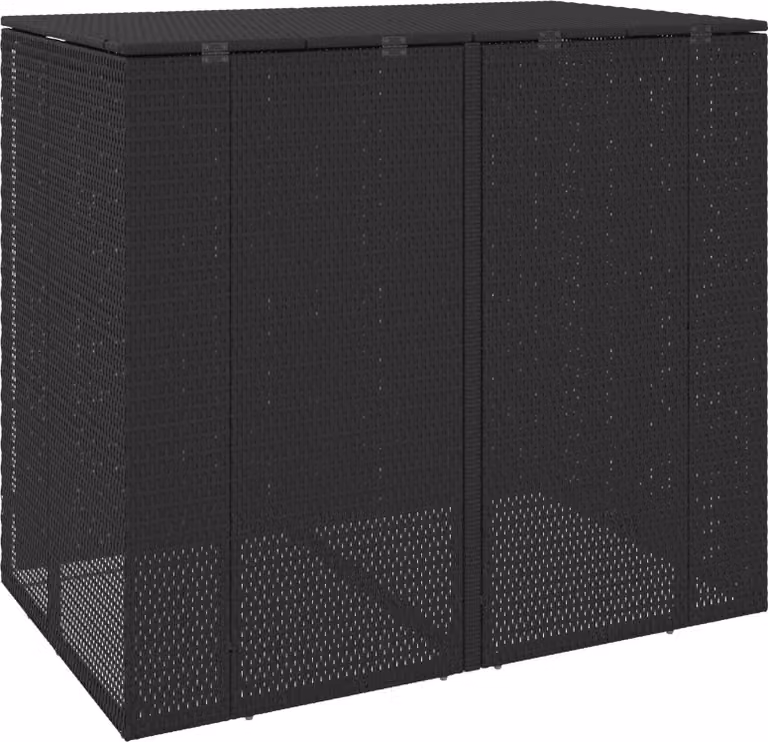 Cassa per Spazzatura 2 pcs Nero 130 x 80 x 115 cm Polietilene