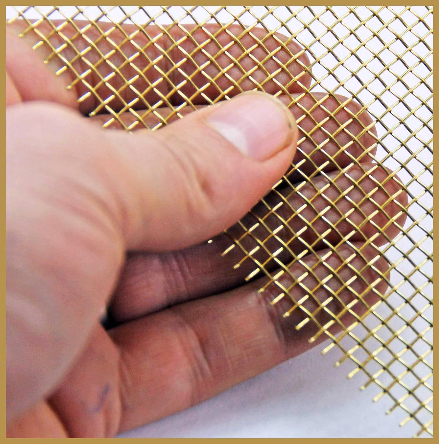 Rete in ottone, 8 maglie per pollice, foro di 2,5 mm, filo di 0,63 mm