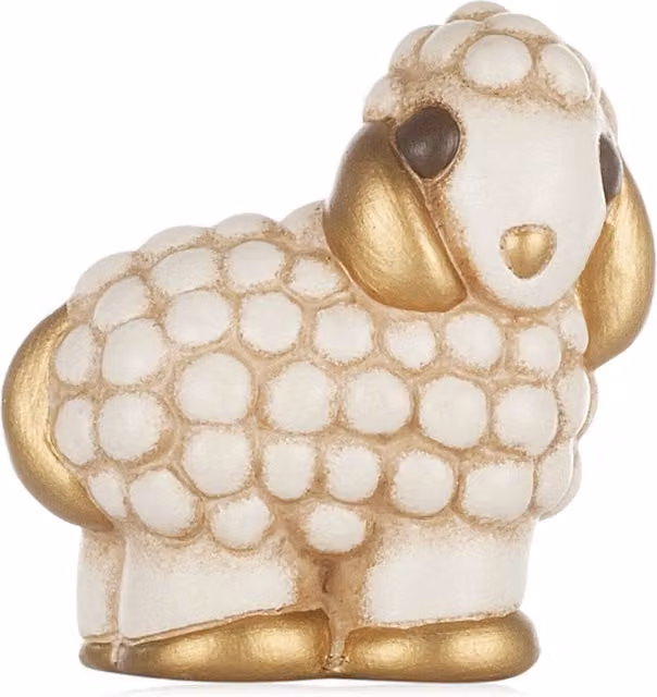 Pecora per Presepe Classico Thun in Ceramica Bianca