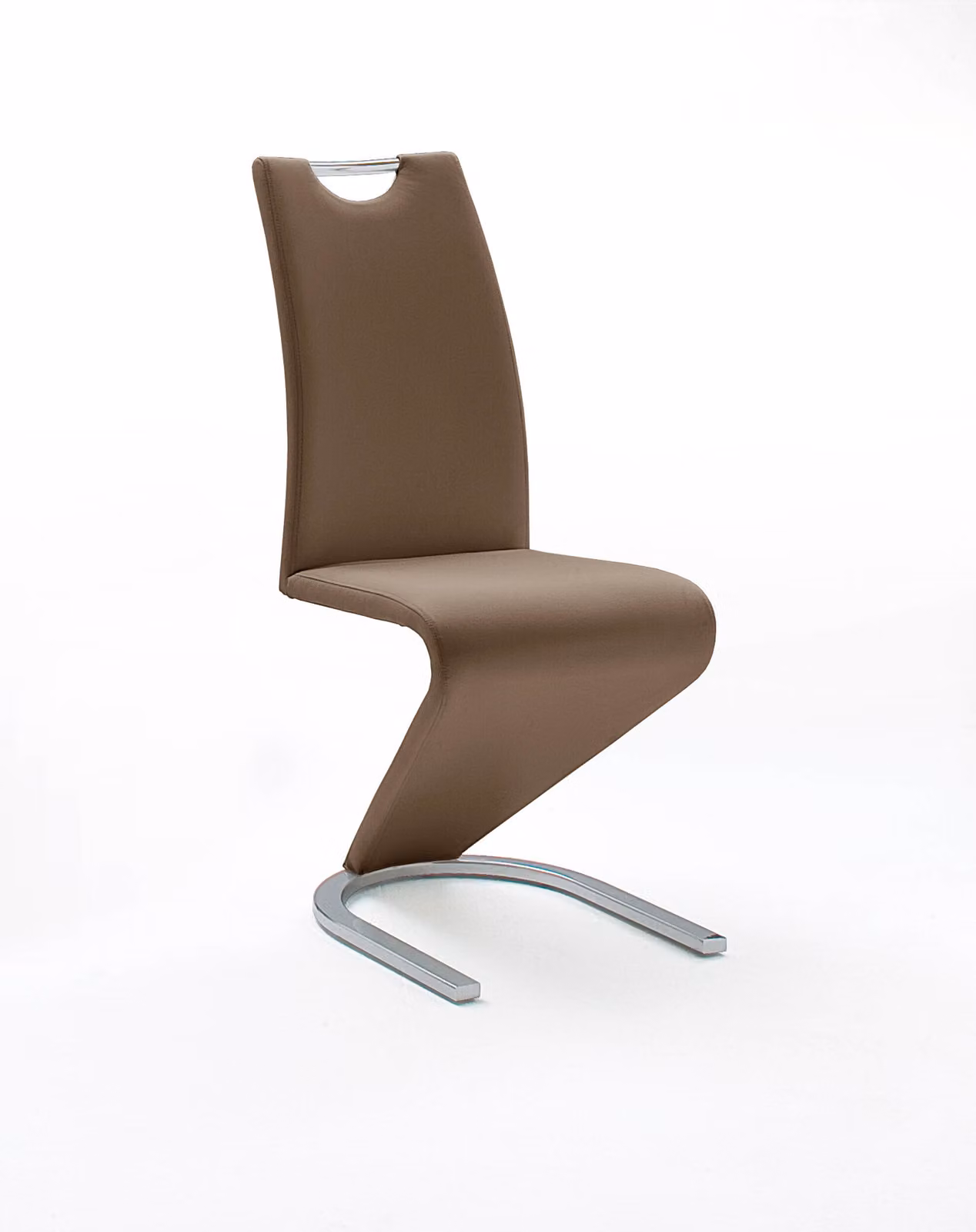 Sedia da pranzo >Pupik I< (set da 2) in metallo marrone - 45x102x62 cm (LxAxP)