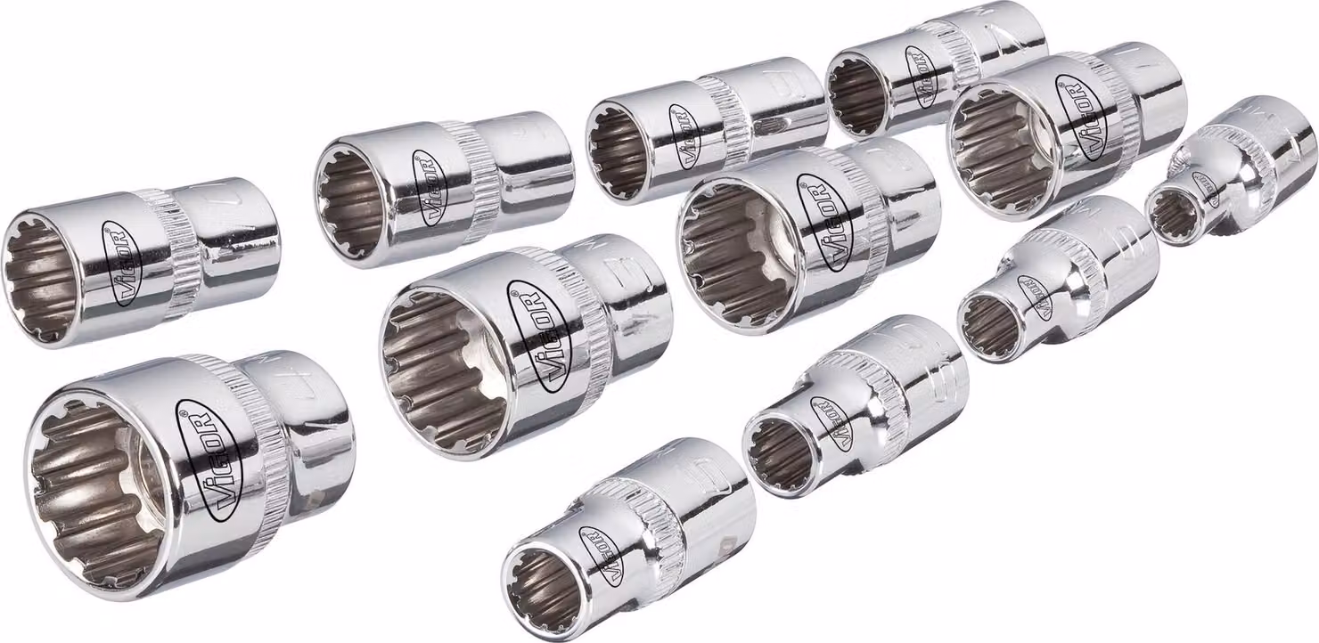 Set di chiavi a bussola multiprofilo Vigor da 1/4" V1897