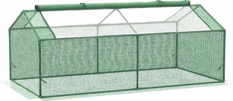 Serra in plastica con finestra, serra per pomodori, serra fredda 180 x 90 x 70 cm, verde