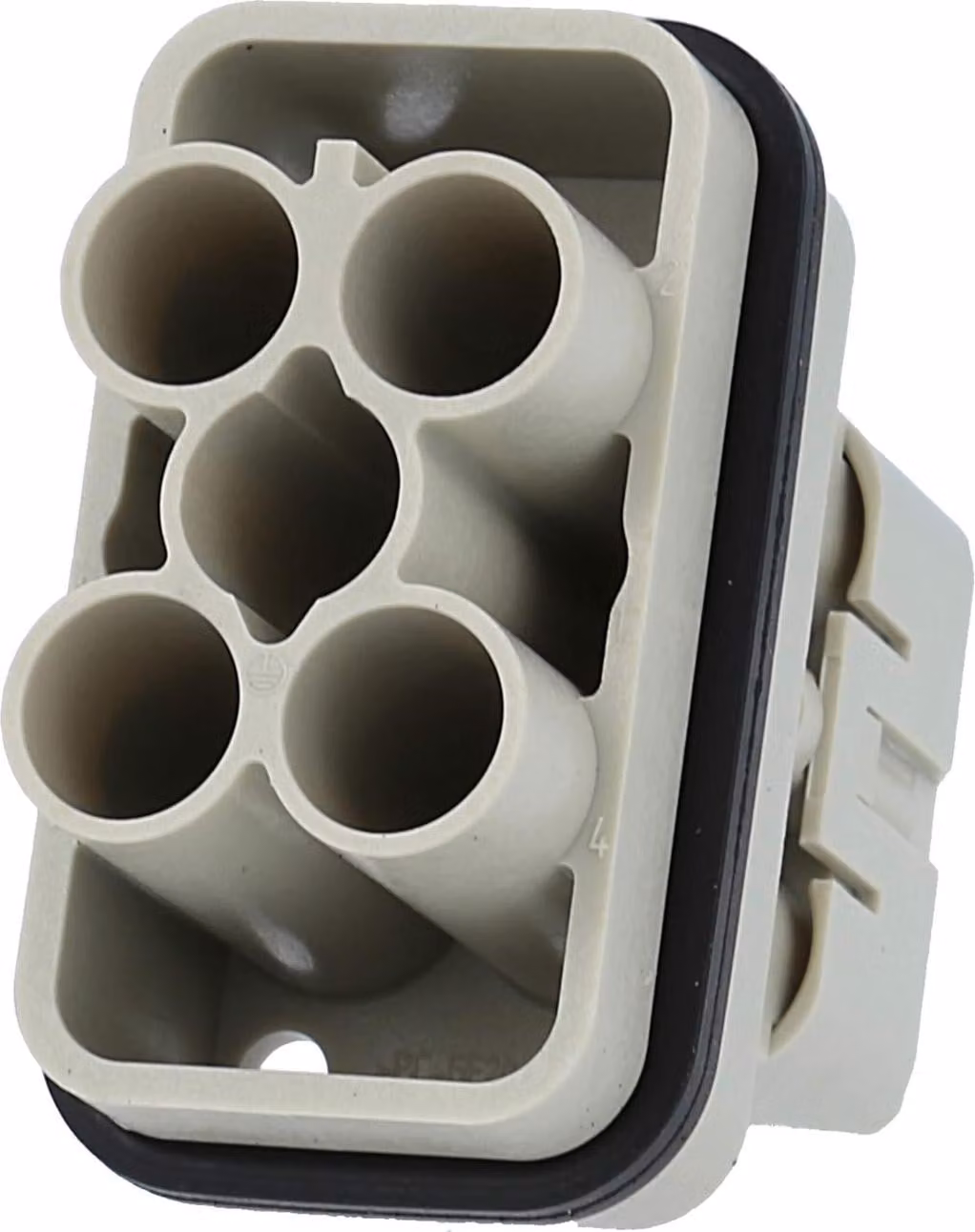 HARTING Han Q4/2 inserto maschio (M) connettore a crimpare, 6 poli 4/2+PE 400V/690V - 250V contatto di comando, 40A/10A - 1 pezzo