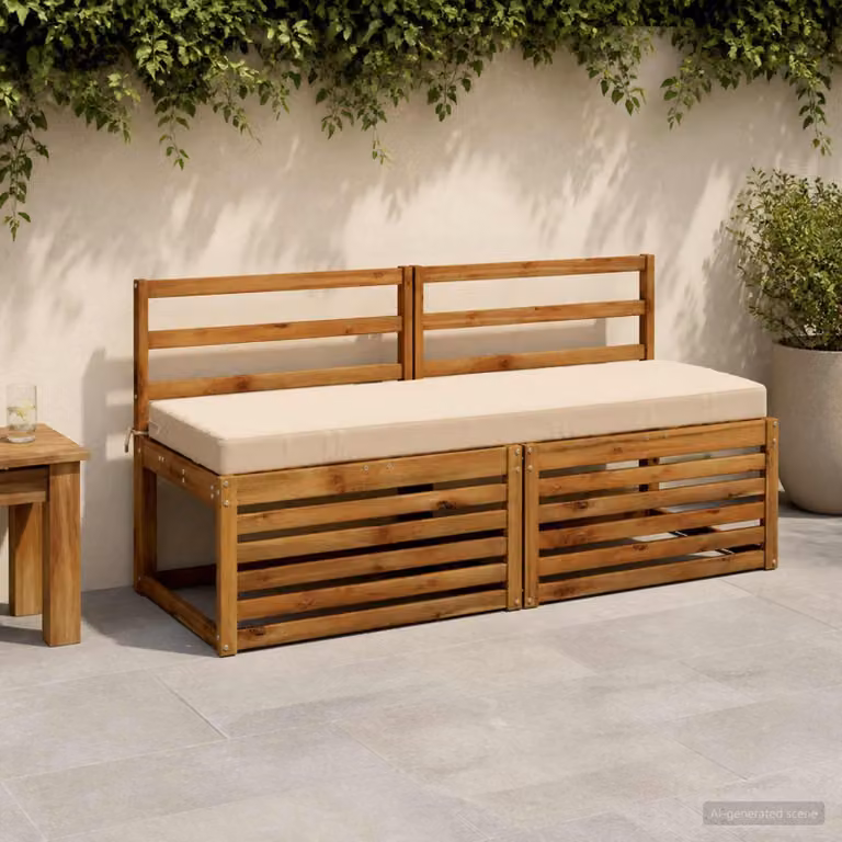 Cuscino per panchina vidaXL SOEST in poliestere con rivestimento rimovibile e resistente ai raggi UV, colore beige