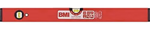 BMI Alu-Profil Wasserwaage Superstar Magnet 2V Libellen 200cm Horizontal-Libelle
