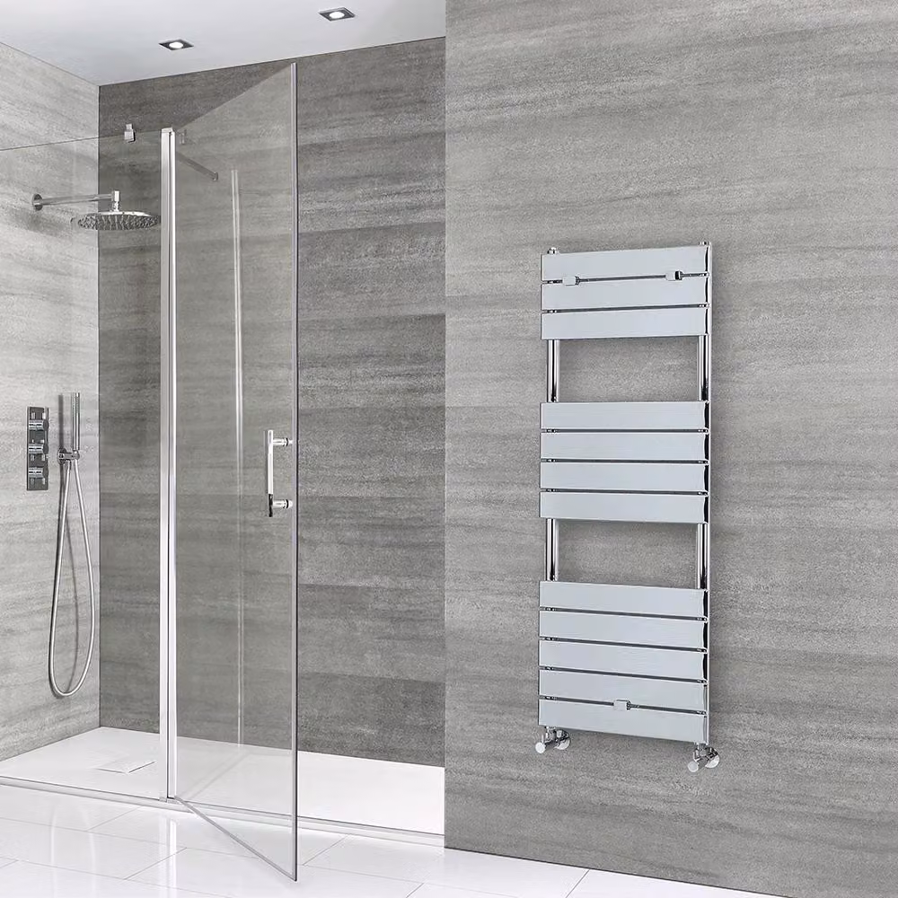 Scaldasalviette di Design - 1213mm x 450mm - Cromato - Lustro
