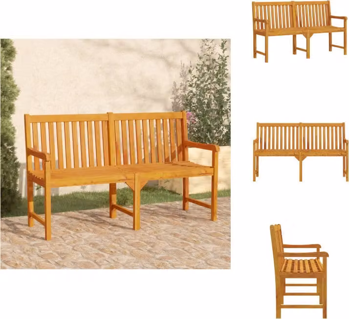 vidaXL Panchina da giardino 150 cm in legno massiccio di acacia - Panchine da giardino