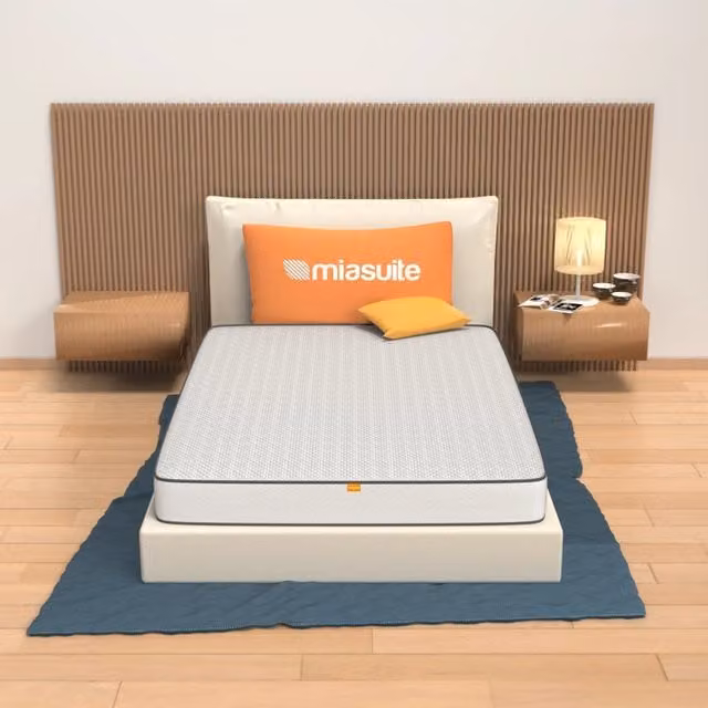 Materasso Matrimoniale Alla Francese MIASUITE Smart H18 in Waterfoam Bianco L: 140 cm, P: 190 cm, H: 18 cm – 1