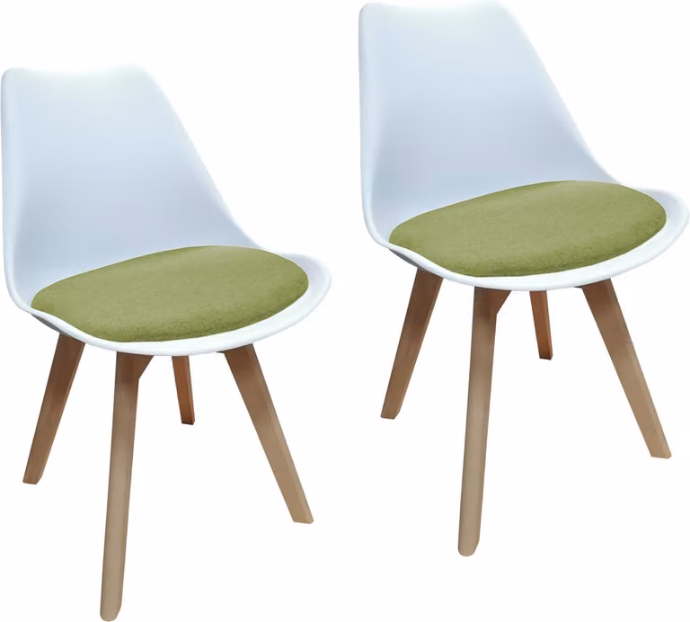 Sedia Atlanta in tessuto set di 2