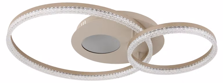 Lampada da soffitto a LED, modello SANFORD, con effetto 3D e finitura in cristallo, lunghezza 70 cm