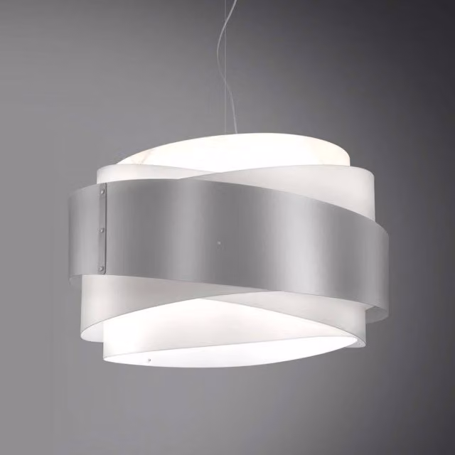 Lampadario a sospensione BEA una luce Argento diametro 60x h38 cm