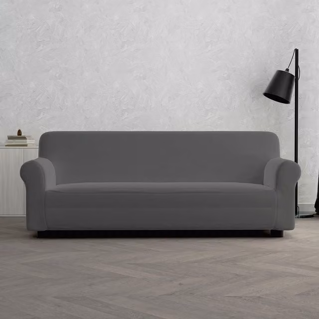 Copridivano elasticizzato 3 posti Dahlia Datex grigio scuro