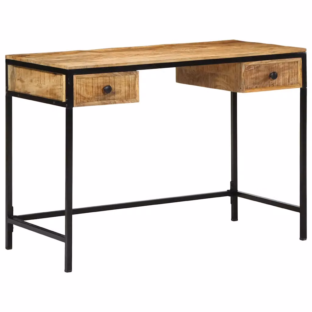 Scrivania in legno e metallo vidaXL marrone stile industriale L: 105 cm, P: 50 cm, H: 75 cm