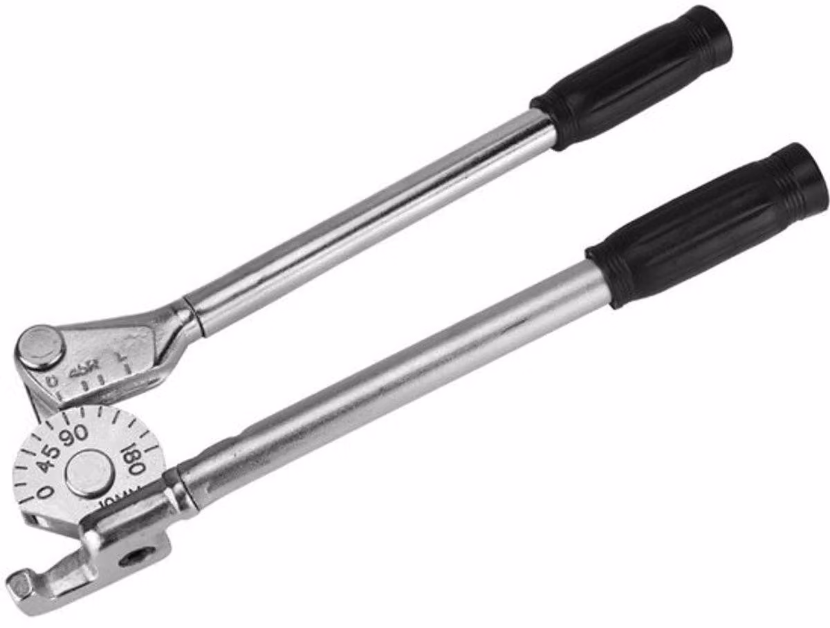 Curva tubi a 180° - Curva tubi portatile - Utensile di curvatura robusto - Adatto per tubi in rame, alluminio e acciaio - Acciaio di alta qualità - Lunghezza: 370 mm