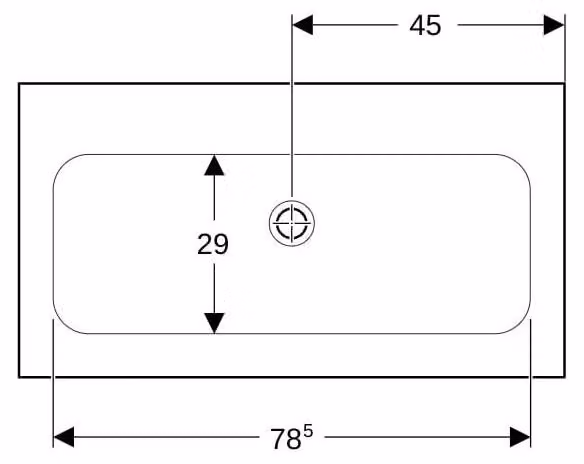 Geberit iCon lavabo pour meubles, sans trou pour robinetterie, sans trop-plein, 900x480mm, 501.845.00.3, 501.845.00.3