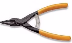 Pinza Beta per anelli esterni a becchi lunghi diritti in acciaio arancione 140 mm