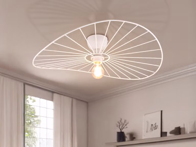 Reality Chapeau plafoniera E27 ⌀60cm bianco opaco touch