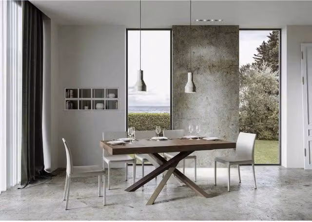 Tavolo allungabile moderno Itamoby Volantis Premium in legno e metallo marrone L/P: 200/304 x 90 cm