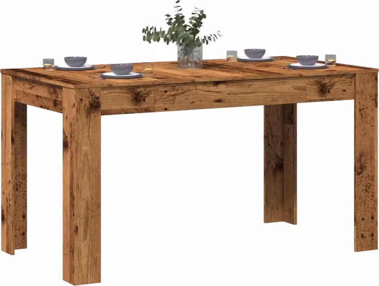 Maison Exclusive - Tavolo da pranzo effetto legno antico 140x74,5x76 cm Materiale ligneo
