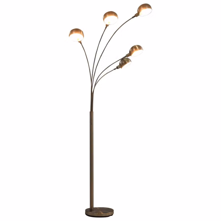 The Living Store Lampada da terra 200 cm 5 x E14 Argento