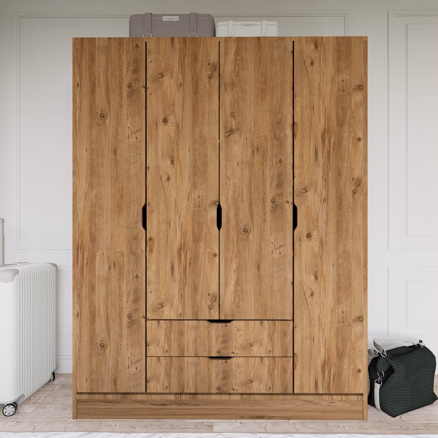 Skye Decor, 1600-140 - Noce, armadio, noce, 100% PANNELLI DI PARTICELLE RIVESTITI IN MELAMMINA, 140 x 45 x 182 cm