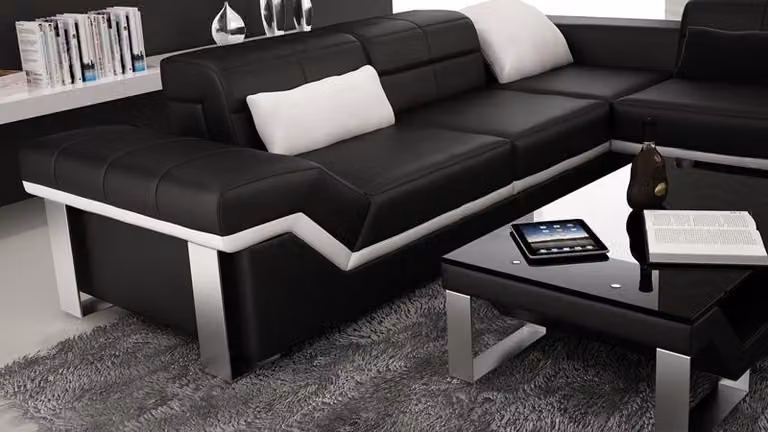 Ledersofa Sofa Couch Wohnlandschaft Ecksofa Garnitur Design Modern Sofa K5007