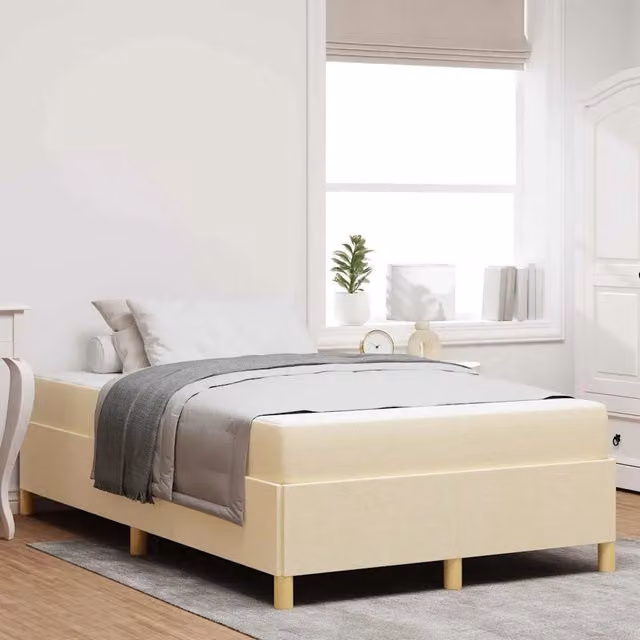 Struttura del letto Crema 120 x 190 cm Tessuto 3398925