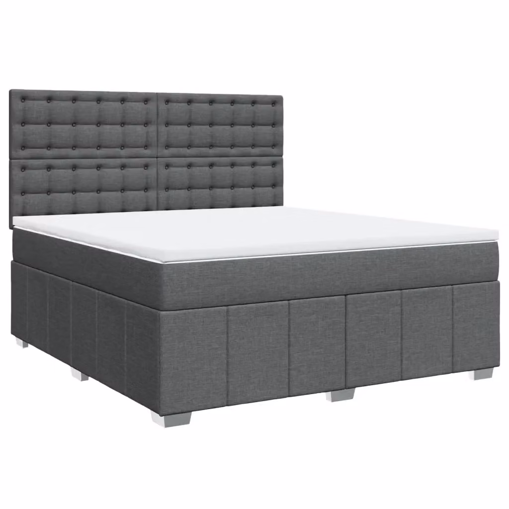 Letto Ibrido con Materasso a Molle vidaXL in Grigio e Bianco L/P: 180 x 200 cm – 2