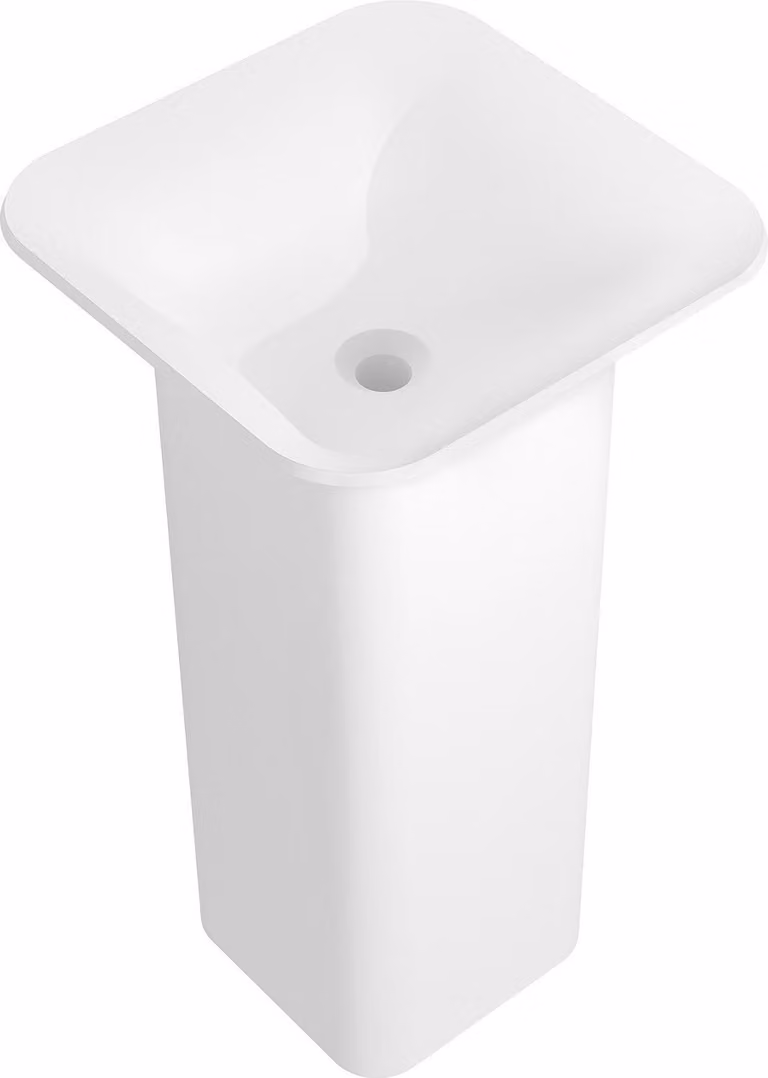 Mexen Ria lavabo autoportante in conglomerato 45 x 45 cm, bianco opaco - 26584500