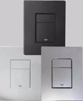 Placca di Comando Grohe Skate Cosmopolitan Doppio Tasto Dual Flush Nero Opaco