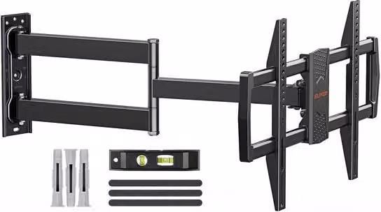 Supporto per schermo da parete lungo 813 mm per la maggior parte delle TV da 37 a 75 pollici, braccio universale lungo, supporto per schermo da parete angolare con funzione di inclinazione e rotazione, fino a 45 kg, massimo VESA 600 x 400.