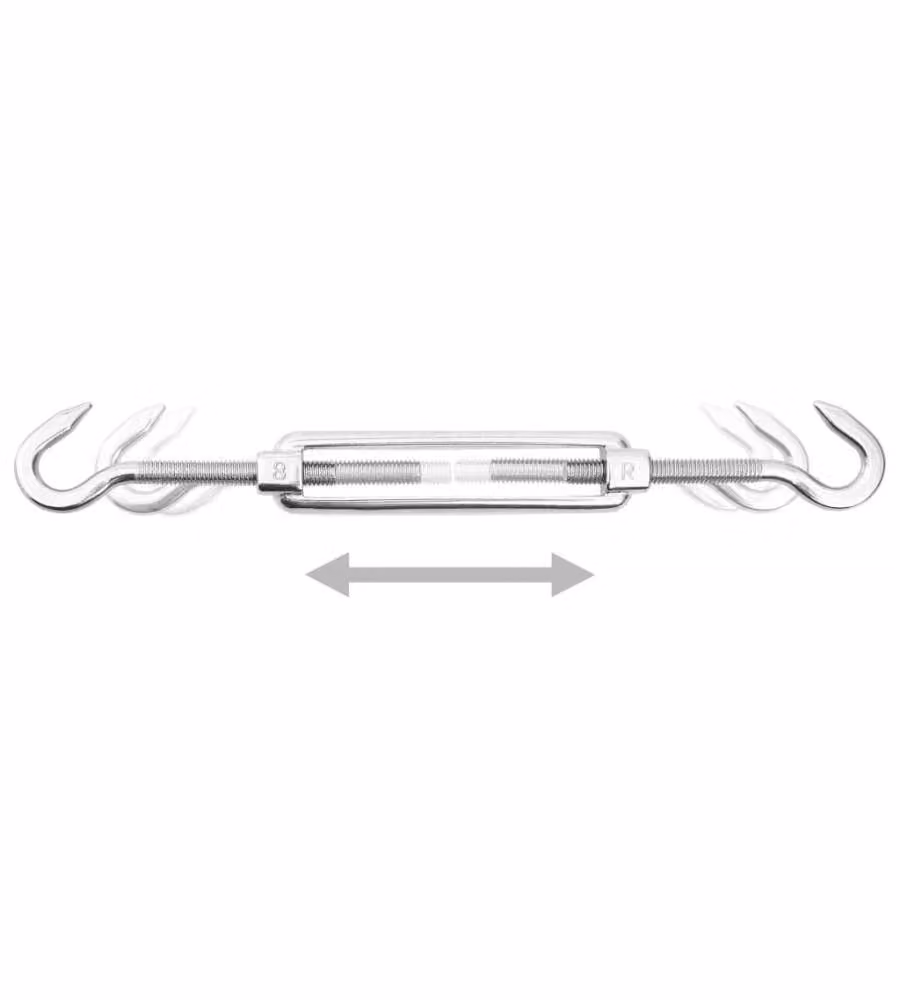 Kit di Fissaggio Vela Parasole 6 pz in Acciaio Inossidabile