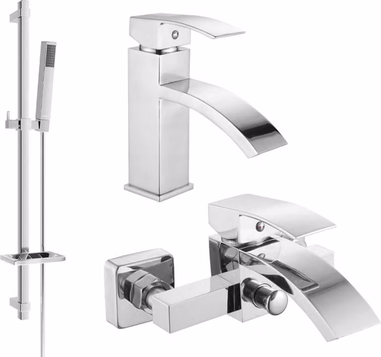 Mexen Libra DQ77 set da bagno, cromo - 745103DQ77-00