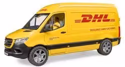 Bruder Furgone Mercedes Sprinter DHL con Personaggio Giallo Scala 1:16 L: 43,5 cm